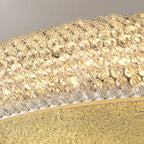 Simple Dimmable Crystal  Flush Ceiling Lamp for Living Room