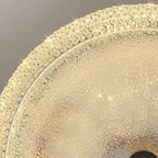 Simple Dimmable Crystal  Flush Ceiling Lamp for Living Room