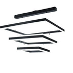 Modern 3-Tier Linear Square Dimmable LED Chandelier