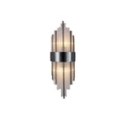 2-Light Geometric Wall Light with Clear Crystal