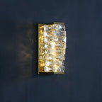 2-Light Geometric Wall Light with Clear Crystal
