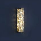 2-Light Geometric Wall Light with Clear Crystal