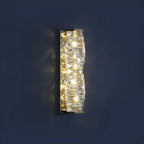 2-Light Geometric Wall Light with Clear Crystal