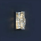 2-Light Geometric Wall Light with Clear Crystal