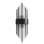 2-Light Geometric Wall Light with Clear Crystal