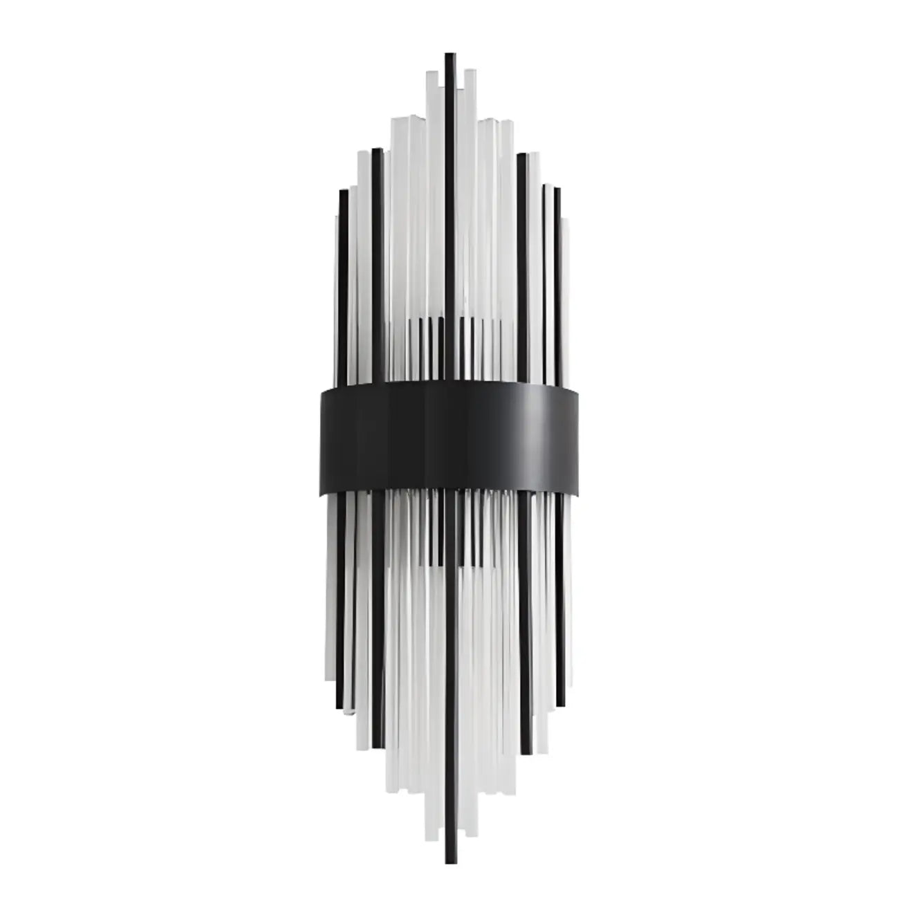 2-Light Geometric Wall Light with Clear Crystal