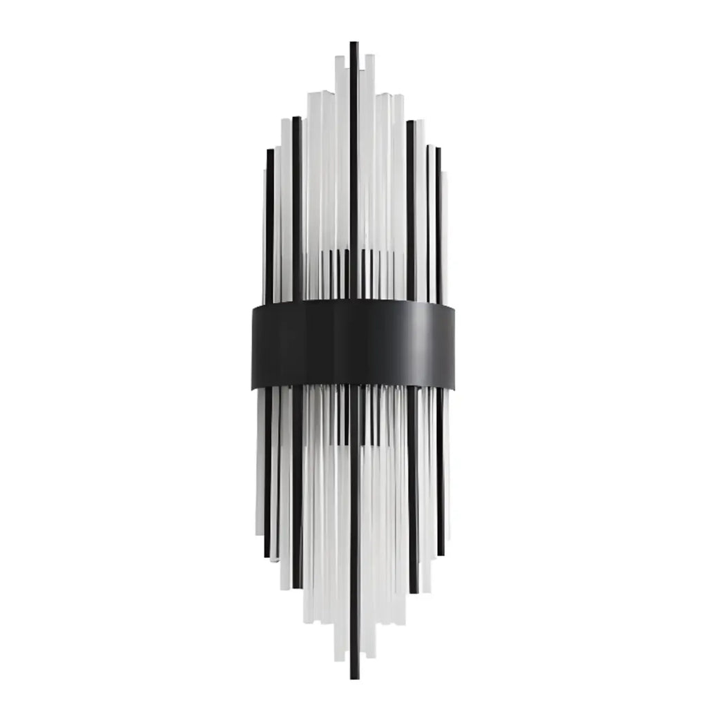 2-Light Geometric Wall Light with Clear Crystal