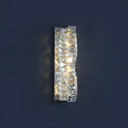 2-Light Geometric Wall Light with Clear Crystal