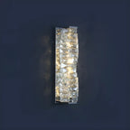 2-Light Geometric Wall Light with Clear Crystal