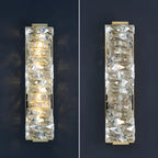 2-Light Geometric Wall Light with Clear Crystal