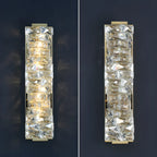 2-Light Geometric Wall Light with Clear Crystal