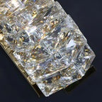 2-Light Geometric Wall Light with Clear Crystal