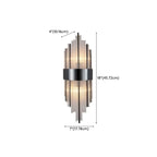 2-Light Geometric Wall Light with Clear Crystal