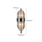 2-Light Geometric Wall Light with Clear Crystal