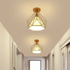 Creative Iron LED Semi Flush Lamp Fixture for Indoor Lighting
