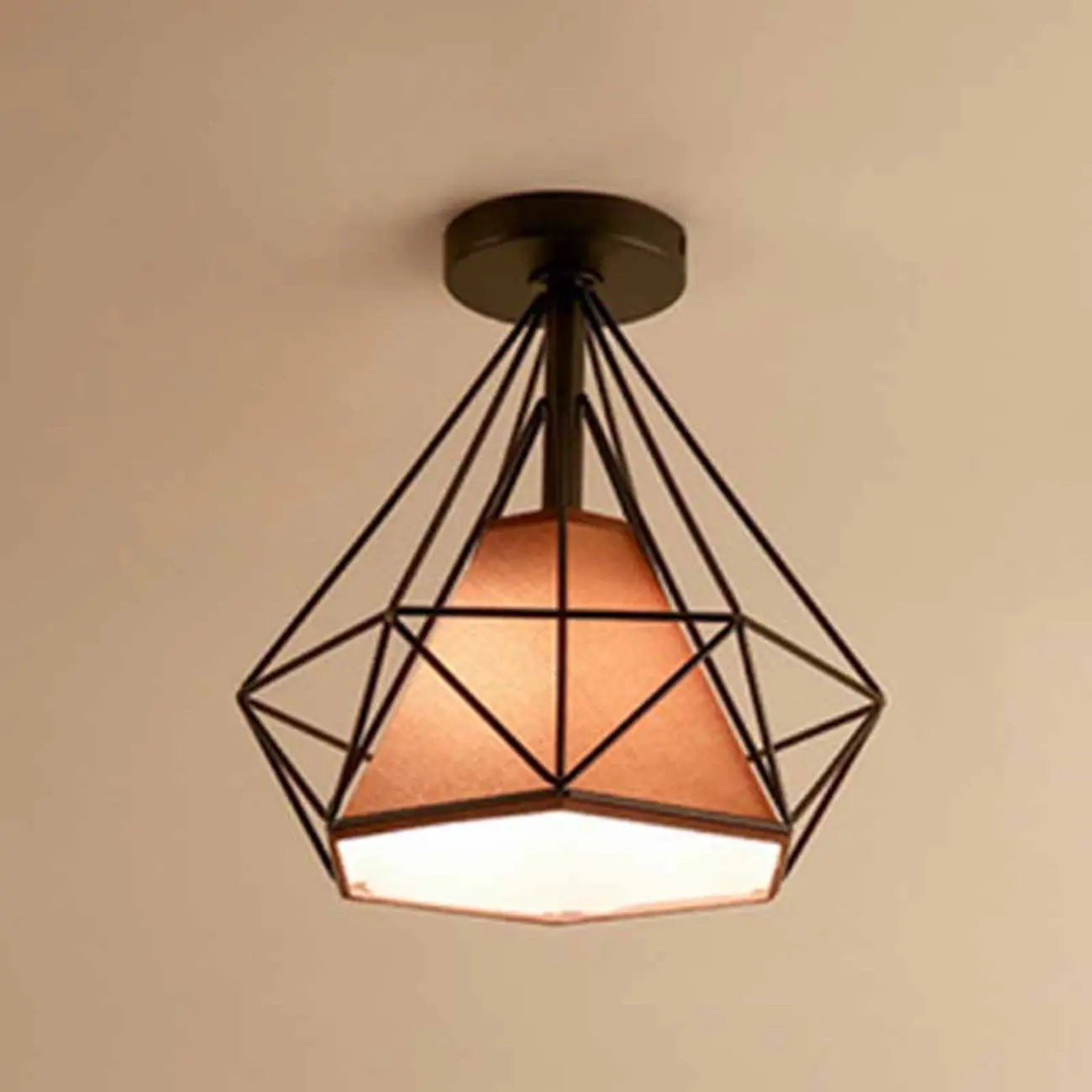 Creative Iron LED Semi Flush Lamp Fixture for Indoor Lighting