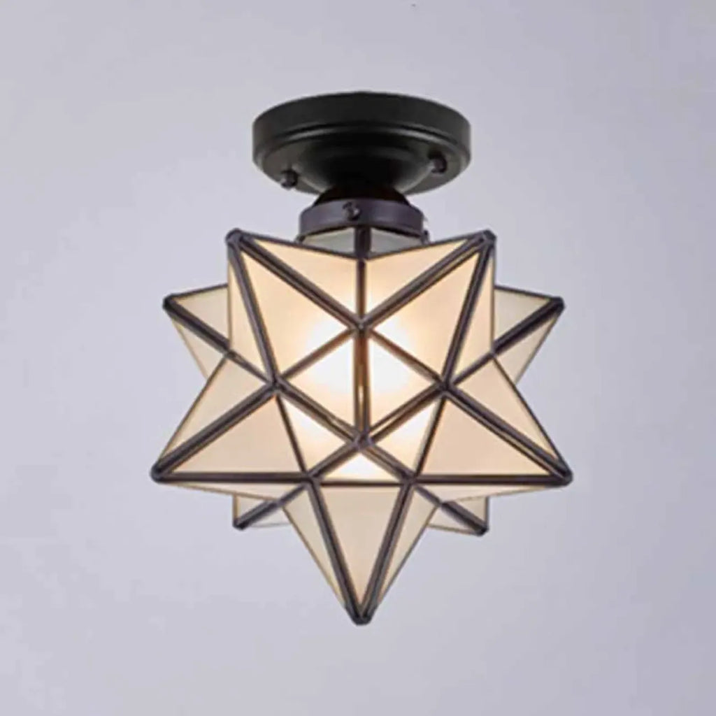 Creative Iron LED Semi Flush Lamp Fixture for Indoor Lighting