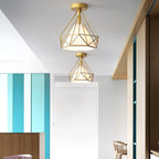 Creative Iron LED Semi Flush Lamp Fixture for Indoor Lighting