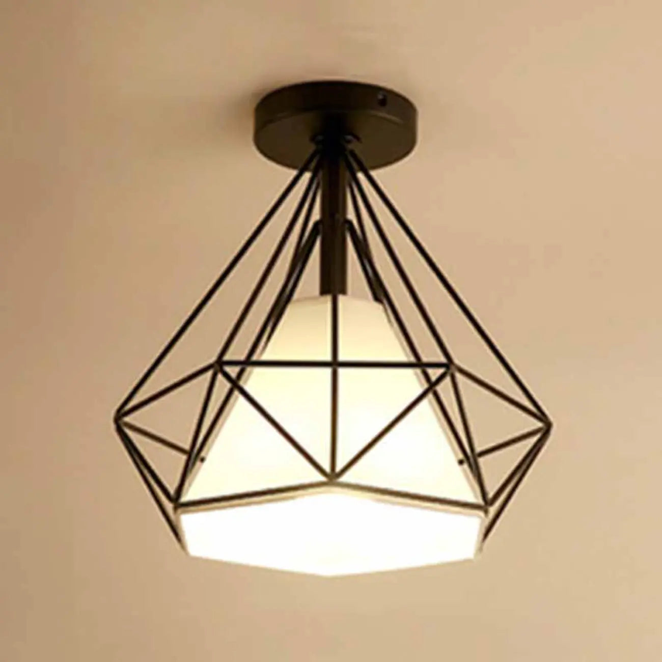 Creative Iron LED Semi Flush Lamp Fixture for Indoor Lighting
