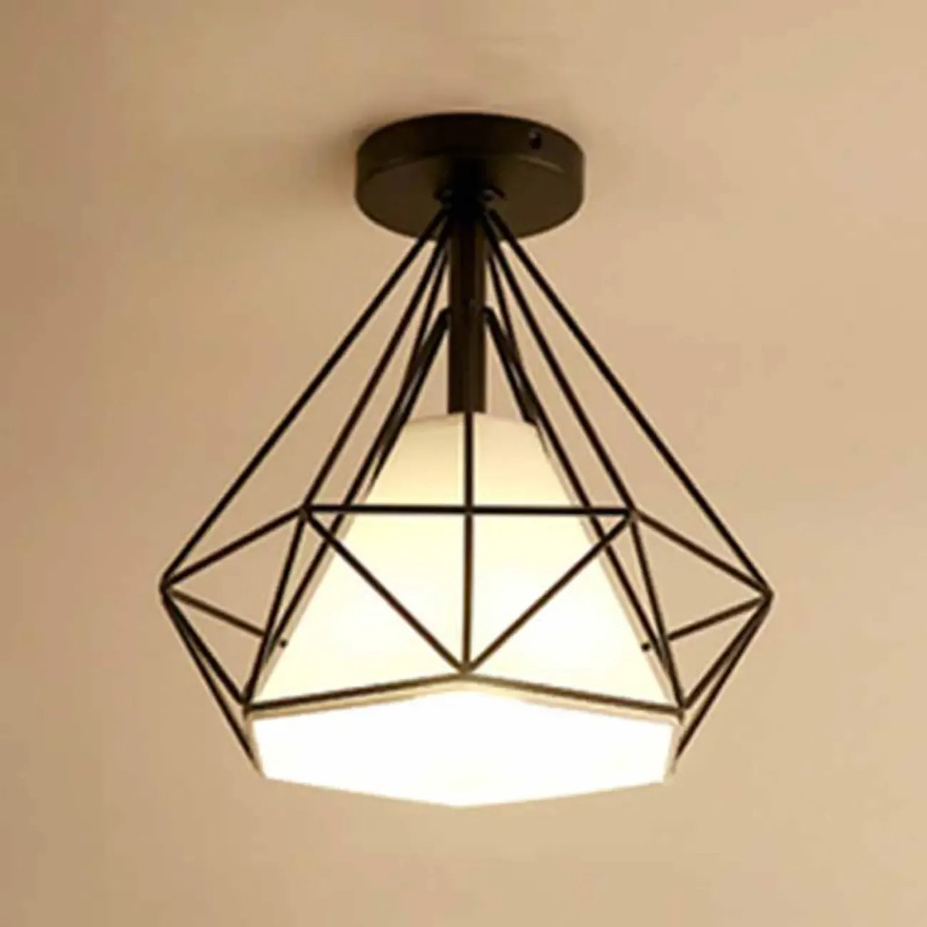Creative Iron LED Semi Flush Lamp Fixture for Indoor Lighting