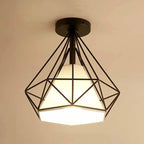 Creative Iron LED Semi Flush Lamp Fixture for Indoor Lighting