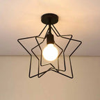 Creative Iron LED Semi Flush Lamp Fixture for Indoor Lighting