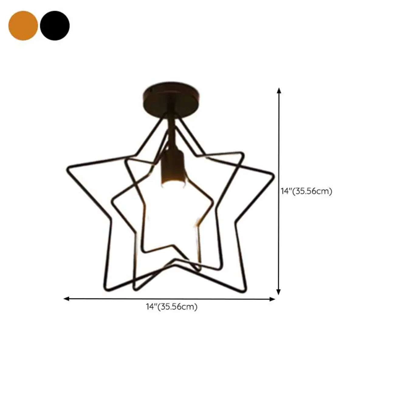 Creative Iron LED Semi Flush Lamp Fixture for Indoor Lighting