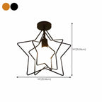 Creative Iron LED Semi Flush Lamp Fixture for Indoor Lighting