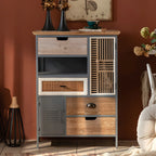 Modern Arched Light Wood Glass Door Display Cabinet