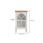 Classic Wooden Display Cabinet with White Curved Doors for Home