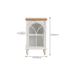 Classic Wooden Display Cabinet with White Curved Doors for Home
