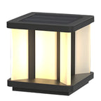 Outdoor Black LED Pillar Table Lamp for Decor with Warm Light