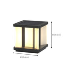 Outdoor Black LED Pillar Table Lamp for Decor with Warm Light
