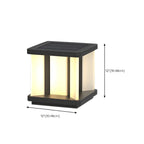 Outdoor Black LED Pillar Table Lamp for Decor with Warm Light