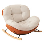 Rounded Upholstered Rocking Chair Contemporary for Bedroom