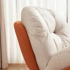 Rounded Upholstered Rocking Chair Contemporary for Bedroom