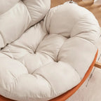 Rounded Upholstered Rocking Chair Contemporary for Bedroom