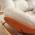Rounded Upholstered Rocking Chair Contemporary for Bedroom