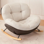 Rounded Upholstered Rocking Chair Contemporary for Bedroom