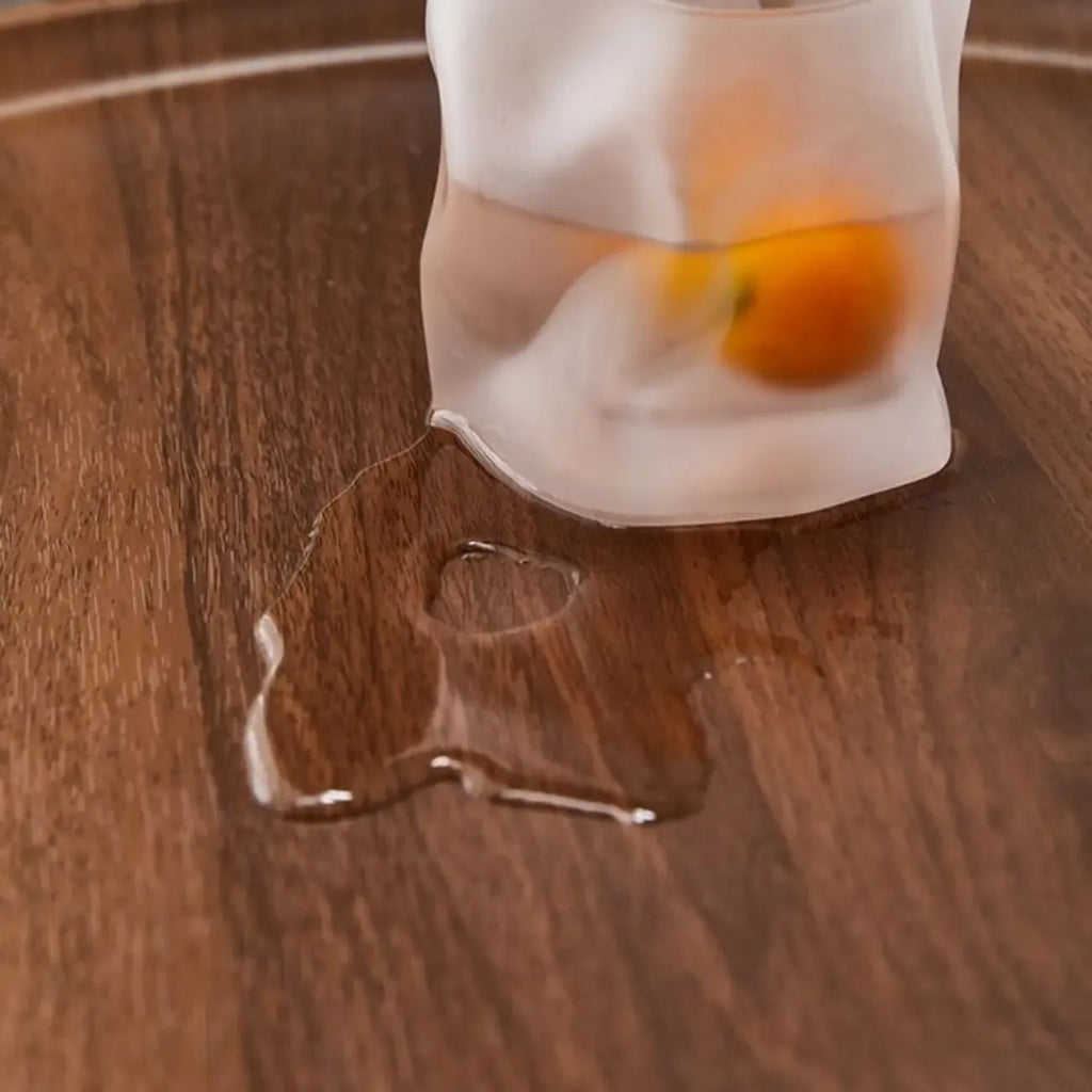 2-Tier C-Shaped Brown Wooden End Table with Storage