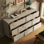 Modern White Wooden Sideboard with Multi-Drawers