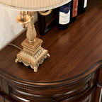 Traditional Brown Wooden Sideboard with Drawers and Cabinets