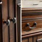 Traditional Brown Wooden Sideboard with Drawers and Cabinets