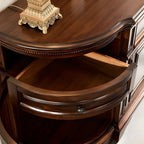 Traditional Brown Wooden Sideboard with Drawers and Cabinets