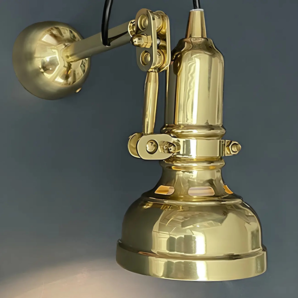 Industrial Copper Adjustable Wall Lamp for Living Room