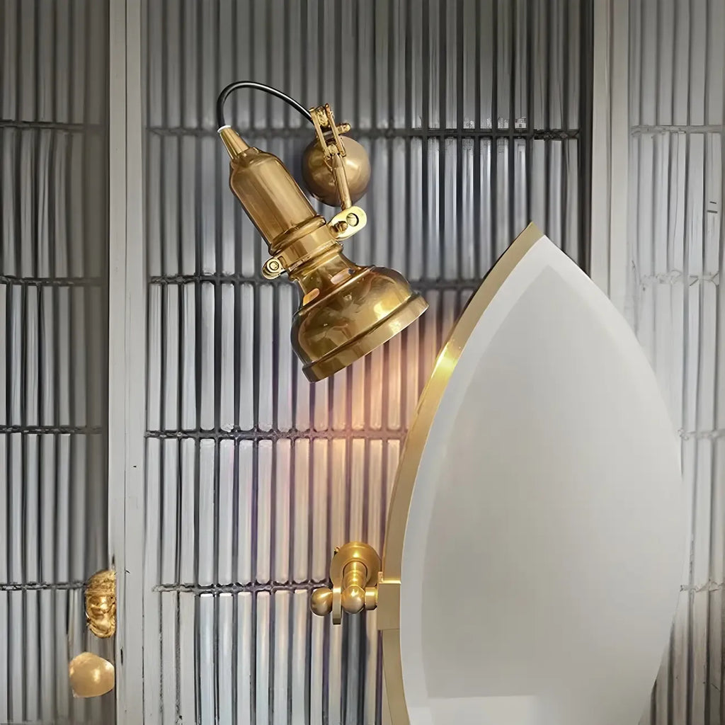 Industrial Copper Adjustable Wall Lamp for Living Room