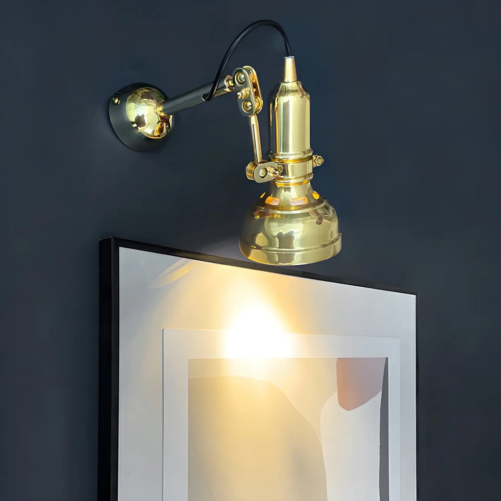 Industrial Copper Adjustable Wall Lamp for Living Room