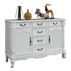 Vintage Brown Wooden Sideboard with Cabinets & Drawers