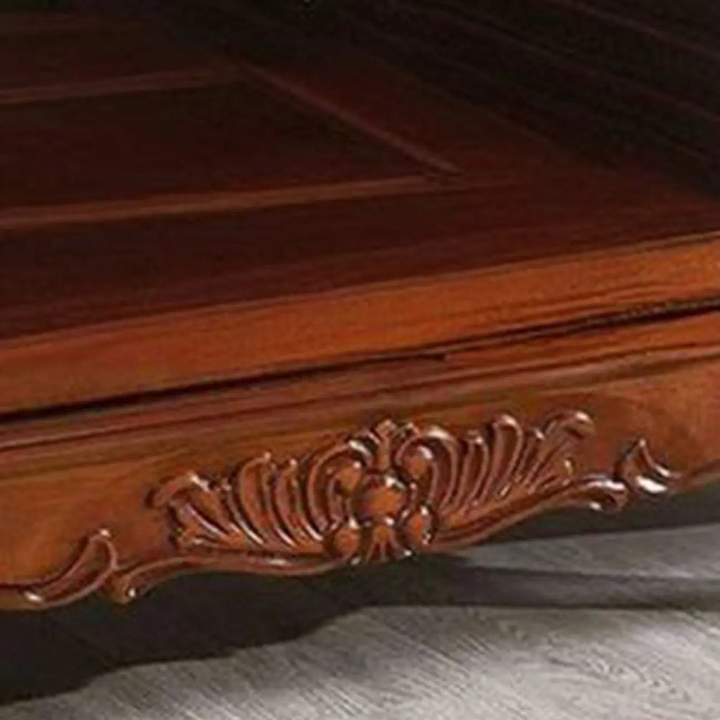 Vintage Brown Wooden Sideboard with Cabinets & Drawers