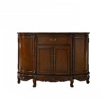 Vintage Brown Wooden Sideboard with Cabinets & Drawers